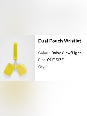Lululemon Dual Pouch Wristlet in Daisy Glow Yellow
